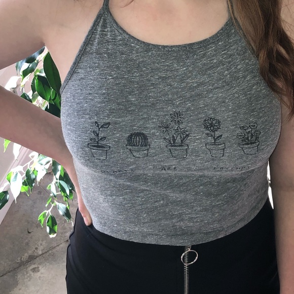 PacSun Tops - Grey halter top PacSun Tops - Grey halter top
